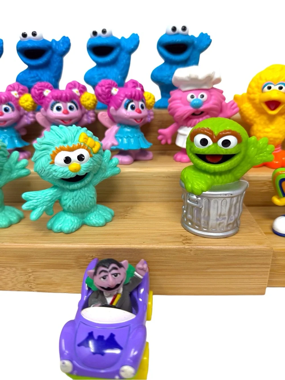 Lot of 16 Sesame Street Workshop Hasbro Hard Plastic Figures 3”-3.5”